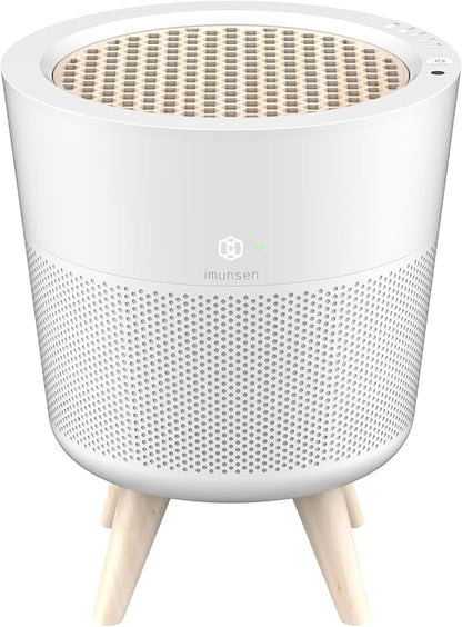 IMUNSEN M-002W True HEPA 13 Filter Air Purifier for Home, Bedroom with Deodorization Filter, Quiet Auto Sleep Mode, 99.97% Pollen, Smoke, Office and Bedroom, Pets, Made in Korea - White