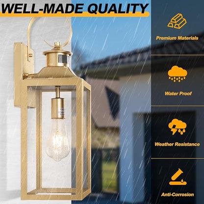 20" Large Motion Sensor Outdoor Wall Lights, Dusk to Dawn Outdoor Lighting