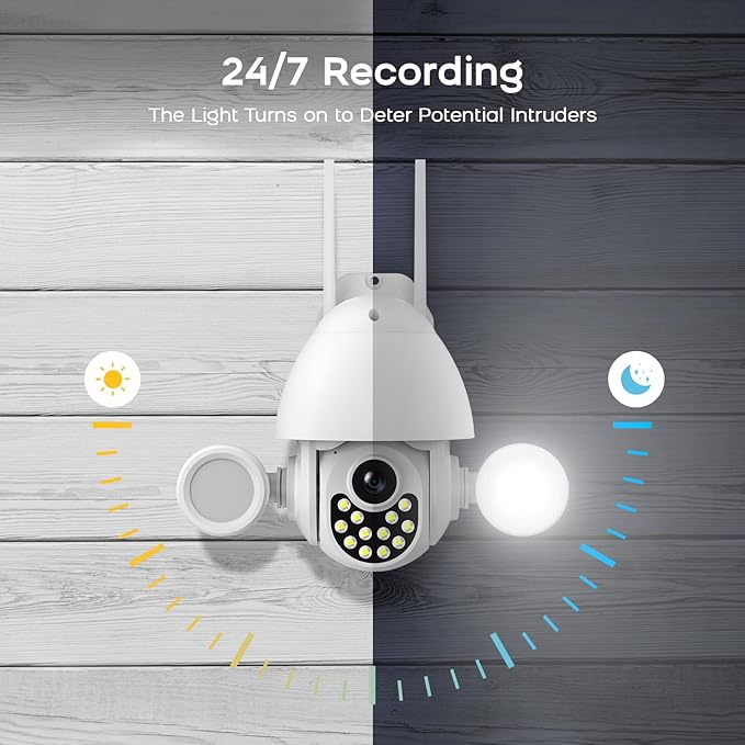 Camera Security Outdoor Wireless 2K Cameras for Home Security 2-Way Audio Color Night Vision Home Security Camera Human Auto Tracking with Solar Panel Battery Powered SD/Cloud Storage(T22)