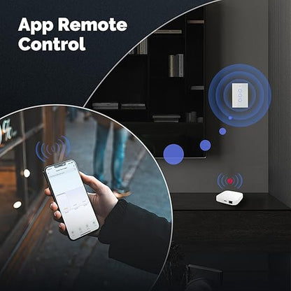 MOES Zigbee Smart Switches 3 Gang, Require MOES Zigbee Hub and Neutral Wire, Inteligente Single Pole Light Switch, Work as Relay, Support Tuya Smart Life, White