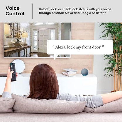 Lockly Vision Elite - WiFi Video Smart Lock with Night Vision Camera, Motion Sensor, Biometric Fingerprint, Voice Control, App Remote Control, Doorbell, Solar Panel, Digital Keypad, Matte Black