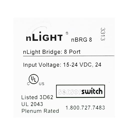 Sensor Switch NBRG-8-KIT nLight Lighting Control Bridge Kit, White, 120/277VAC