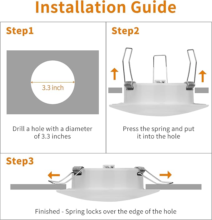 RVZONE 4.5 Inch RV Boat Recessed LED Ceiling Light 12 Volt LED RV Puck Light Cool White, 12V RV Interior Lighting Downlight for Under Cabinet Camper Van Truck Boat Yacht