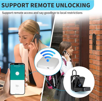White Mesh Bluetooth WiFi Gateway - 2.4GHz Only, 10m Coverage 128 Devices, Compatible with Tuya Alexa Google Home Home Assistant, Easy Setup (Micro USB)