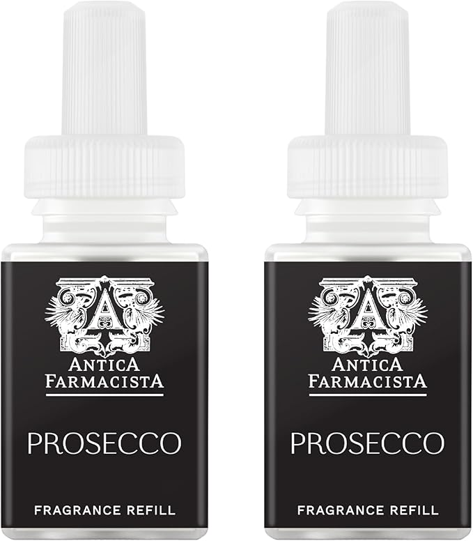 Pura & Antica Farmacista Home Scent Refill - Smart Home Air Diffuser - Up to 120-Hours of Luxury Fragrance per Refill - Household Essential - Safe - 2 Pack, Prosecco
