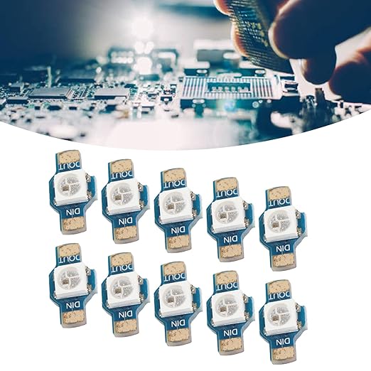 10Pcs LED Module, High Brightness Smart RGB LED, Energy Saving Lightweight Decorative Back Light, Individually Addressable LED Light Module 5V