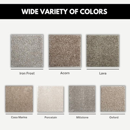Smart Squares Easy Street Premium Made in The USA Carpet Tiles 18x18 Inch, Soft Padded, Seamless Appearance, Peel and Stick for Easy DIY Installation (4032 Casa Marina, Sample (8” x 8”))