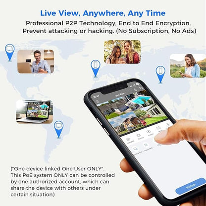Hiseeu [Human Vehicle Detect] 5MP PoE Camera, IP Camera Outdoor, 2 Way Audio, Spotlight&Sound Alarm, IP67 Waterproof, Remote Access, No Monthly Fee, Work w PoE NVR