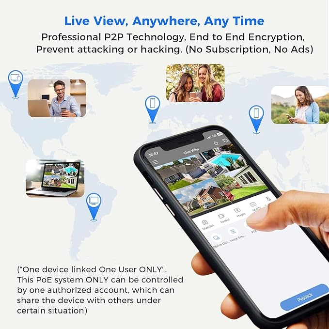 Hiseeu 【4K Ultra HD】 8MP PoE Camera, IP Camera, Turrect Dome Camera w/Human Vehicle Detection, 2 Way Audio, Free Remote Access, Color Night Vision, IP 67 Waterproof, Work 4K 8MP PoE NVR