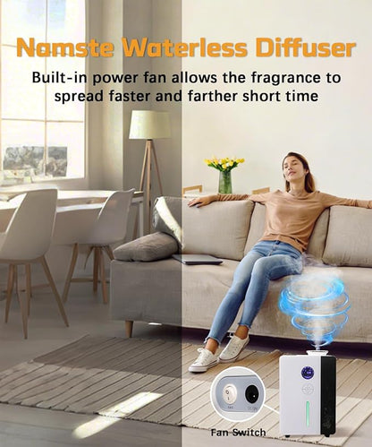 2026 Namste Waterless Diffuser HVAC Scent Diffuser - WiFi & APP & Touch Screen Control 6500 Sq.Ft Coverage - 800ML Essential Oil Diffusers Long Lasting Aroma for Whole House,Office,Hotel,Spa