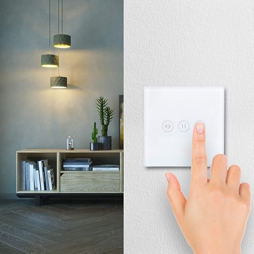 ABS Material Housing for Scene Control - Smart Switch Wireless WiFi Remote Control Touch Power Distribution Device Compatible with Google Home IFTTT Roqi and iOS Siri 800W Capacity
