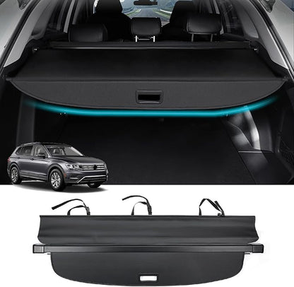 Powerty Cargo Cover for 2018-2024 VW Volkswagen Tiguan Accessories Trunk Cover Retractable Trunk Shielding Shade Cargo Luggage Cover No Gap(NOT for 2025 Volkswagen Tiguan)