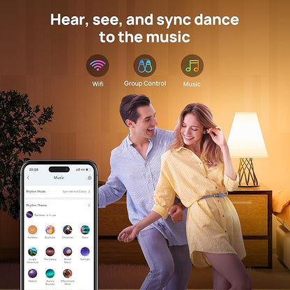 Consciot Matter WiFi Smart Light Bulbs Works with Alexa/Google Home/Apple Home/Siri/SmartThings, RGBTW Color Changing LED Light Bulb That Music Sync, A19 E26 60W Equi, 2.4Ghz WiFi&Bluetooth, 2 Pack