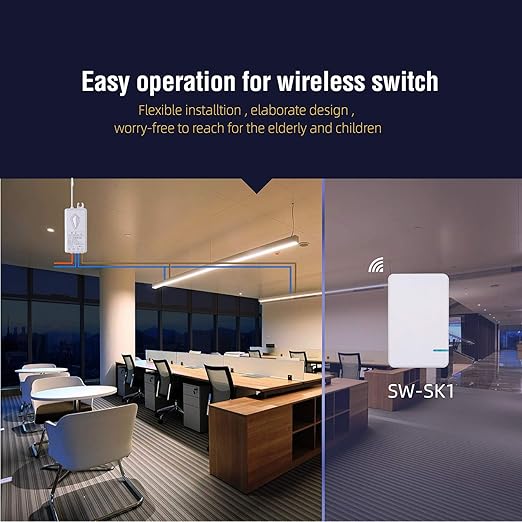 Nineleaf Smart WiFi Light Switch Kit, Mini Smart Light Switch, Compatible with Alexa, Google Assistant and IFTTT, Tuya/Smart Life APP, No Hub Required, Ceiling LED Lamp,IP66 Waterproof,10A 1000W