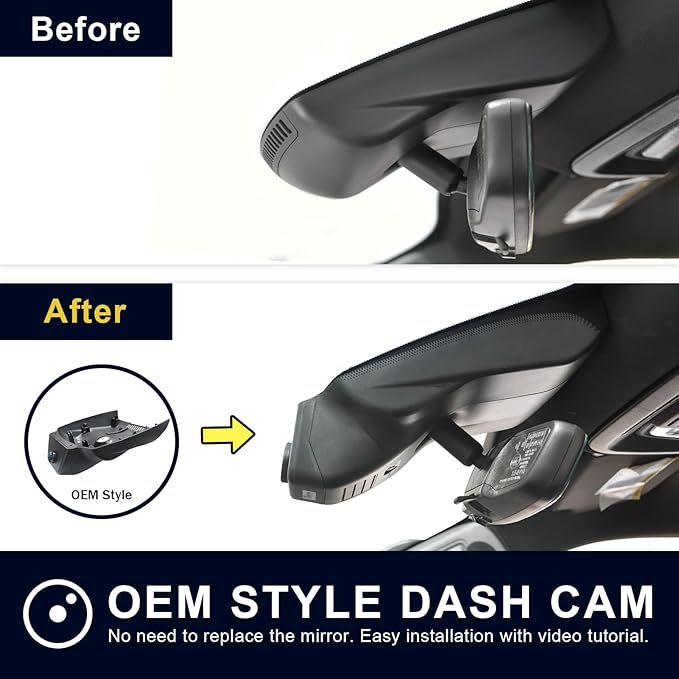 Mangoal 4K Dash Cam Custom fit for Chevy Suburban/Tahoe 2023-2026(Model A), LS LT RET Z71 Premier High Country, Integrated OEM Look, UHD 2160P Video, WiFi & App, GPS, 64GB Card
