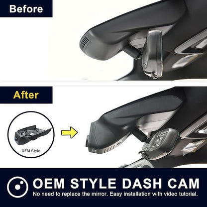 Mangoal Front 4K & Rear 1080P Dash Cam Custom fit for Chevy12th Gen Suburban 2023-2026, 5th Gen Tahoe 2023-2026, LS LT RST Z71 Premier High Country, Integrated OEM Look, GPS, 128GB Card