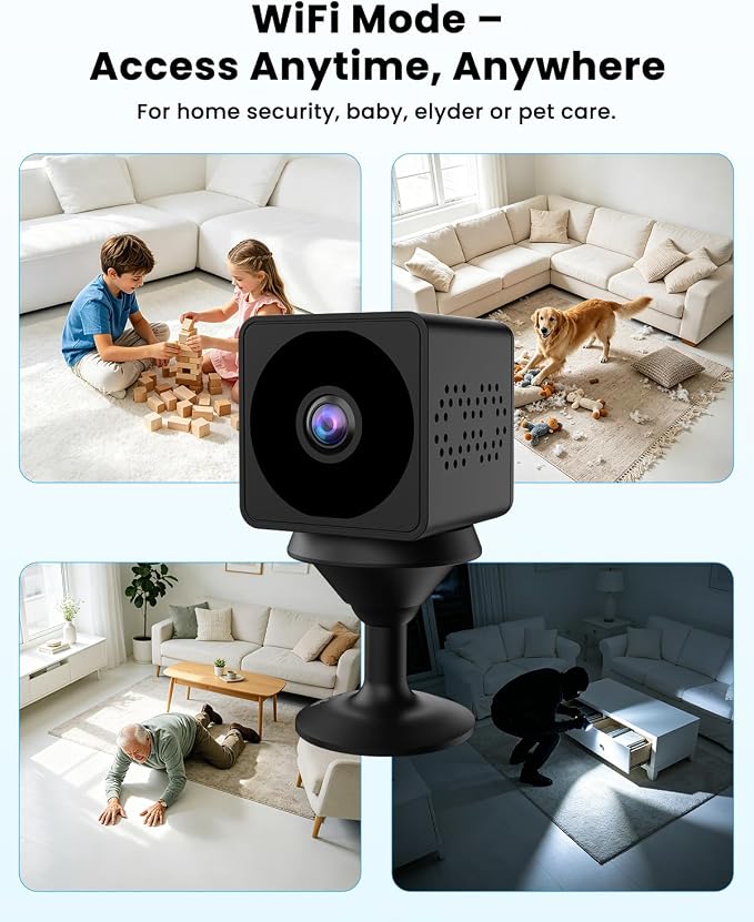 No Wifi Security Camera, 4K Mini Security Camera, Wireless Small Cameras