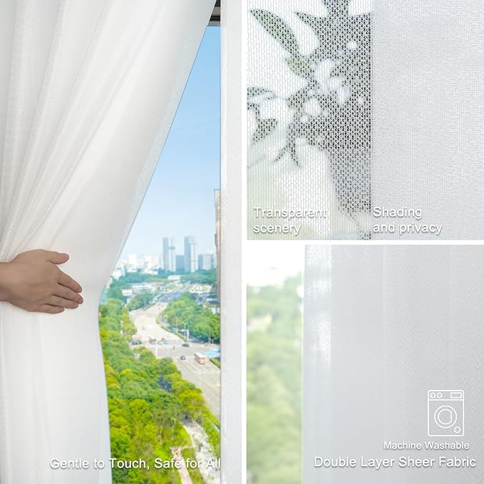 Motorized Sheer Vertical Blinds with Remote, Light Filtering Vertical Blind Sliding Door Blinds Remote Control Blinds for Sliding Glass Door Customize(Elegant White)