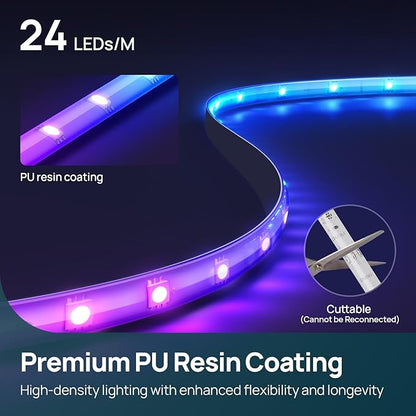 Linkind Matter Smart Light Bulb 4 Pack 1600LM 100W and LED Strip Lights RGB 10ft Compatible with Alexa and Google Home