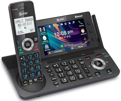 AT&T DECT 6.0 Cordless Home and Business Phone with Answering Machine, 5" Large Color Display, One-Touch Shortcut, Conference, Intercom, Smart Call Blocker, Bluetooth Connect to Cell: DLP73190