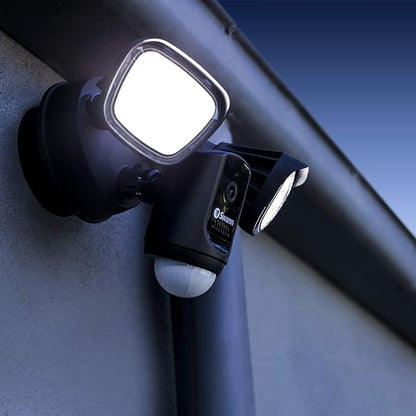 Swann Wi-Fi 1080p Waterproof Motion Activated FloodLight Camera with Night Vision, Heat Sensing, 2-Way Talk, Dimmable 2400 Lumens, Wide 125 Degree Viewing, Free Cloud & Local Recording