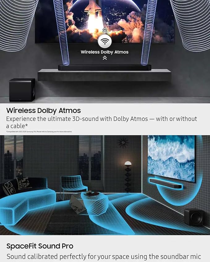 Samsung Q-Series Soundbar HW-Q930F 9.1.4ch with Subwoofer & Rear Speakers, Dolby Atmos DTS:X Premium Home Theater System, Cinematic Surround Sound for TV, Movies & Gaming