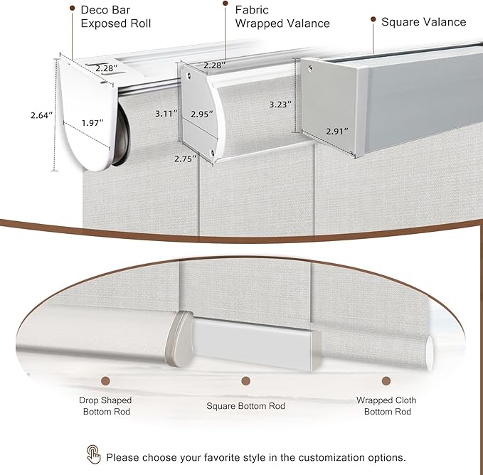Motorized Roller Shade: Blackout, Rechargeable, Compatible with Alexa/Google Home/Apple Homekit, Aura White