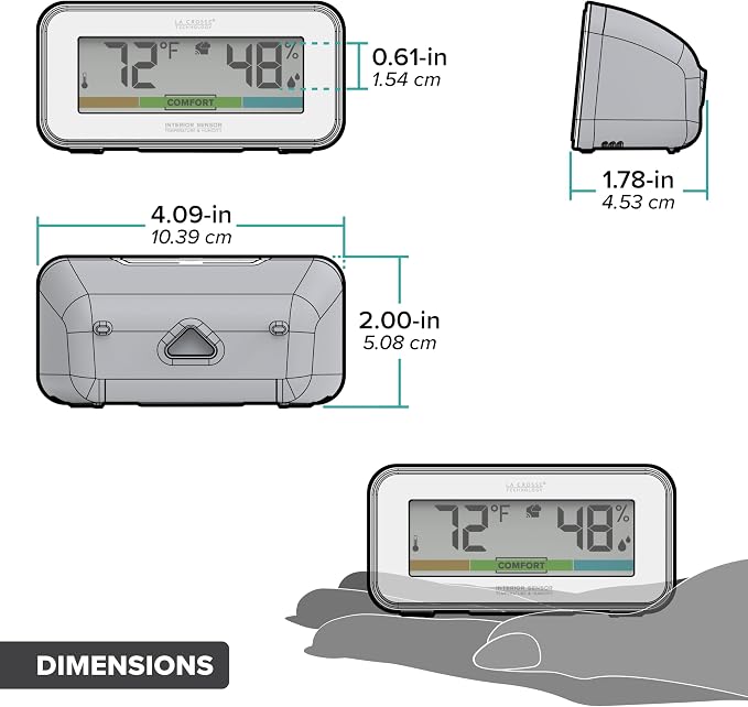Temp Tracker Interior Wi-Fi Alert System with the Bridge Gateway and an Interior Temperature and Humidity Display with Comfort Meter