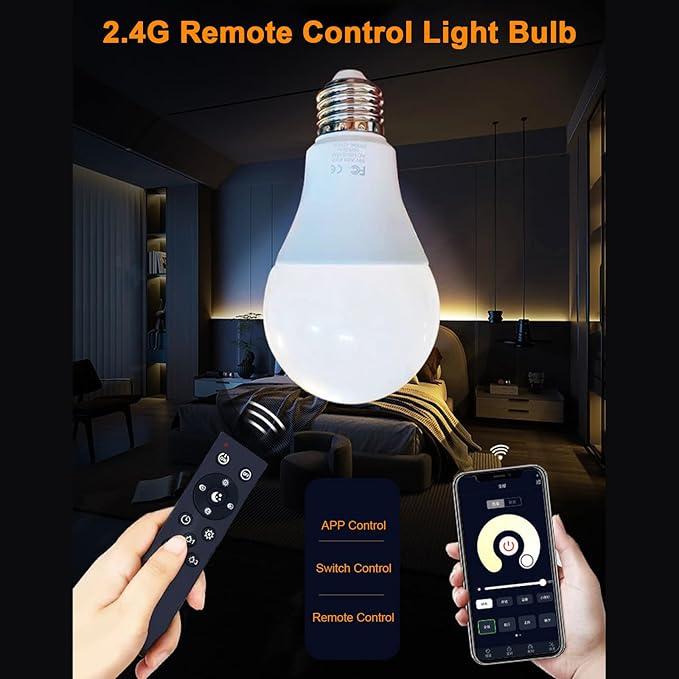GIFTER Smart LED Bulb with Remote Control Infinity Dimming Color Changing