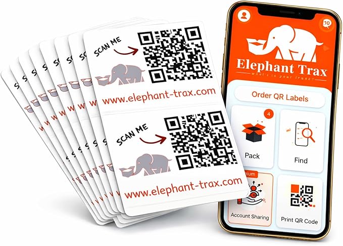 QR Code Labels for Storage Bins – 40 Smart QR Code Stickers, Scannable QR Labels for Tote Bins, Moving Box Labels, Home Organization, Packing Supplies & Inventory Tracking