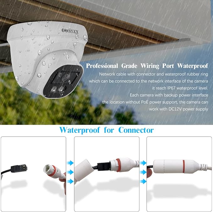 (2026 Update) 4K PoE Security Camera System, 16 Wired Dome Cameras Outdoor Indoor, 130° Wide Angle, 16CH NVR with 4TB HDD, Built-in Mic, Free App Remote Access, No Monthly Fee, 30 Days Recording