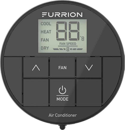 Furrion Chill HE RV Thermostat Single Zone Wall Control, Backlit LCD, Heat Cool Fan Dry Modes, 2 Fan Speeds Auto Fan, 12V, Compatible with Furrion Chill HE Systems - FACW10ESSA-BL