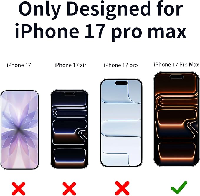 Juvraixo for iPhone 17 Pro Max Privacy Screen Protector 6.9 inch Gradient Colorful 17 ProMax Tempered Glass 28° Anti-Spy Private Anti Blue Light Full Coverage HD Easy Install Frame 2 Pack