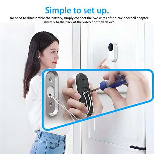 24V Transformer C Wire Adapter for Thermostat and All Versions of Ring Doorbell, Compatible with Nest 1st/2nd, Ecobee, Honeywell,Sensi, Sensi Smart WiFi Thermostat,Nest Hello Doorbell Supply