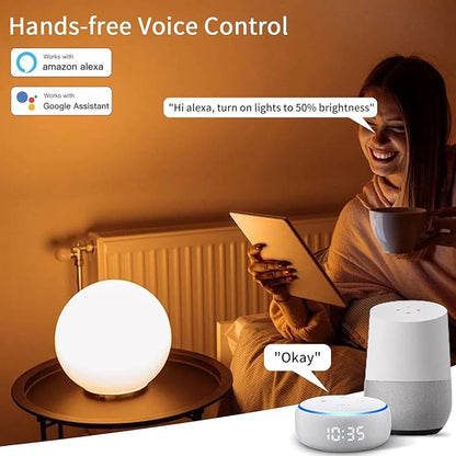 C37E12 LED Bulb,Wi-Fi Smart LED Light Bulb, Dimmable(3000-6000K), Remote Control,Decorative Candle Lamp for Stage Home Decor, 4Pack