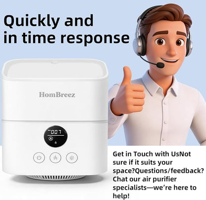 Humidifier and Air Purifier in one, H13 True HEPA Filter, 1100ML Water Tank, Quiet Cool Mist Top Fill Essential Oil Diffuser for Baby, Pet, Bedroom