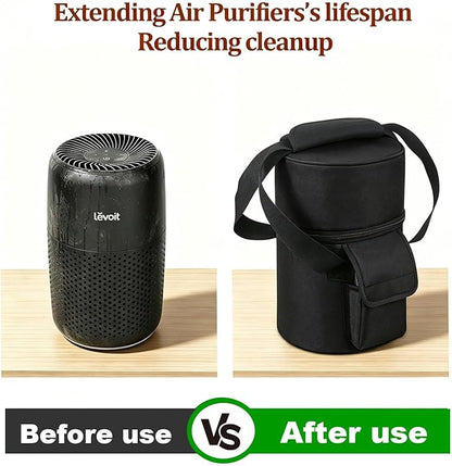 Carrying Bag for LEVOIT Core Mini-P Air Purifiers, Portable Core Mini-P Air Purifiers Travel Case Bag With Accessory Pocket & Handle, Travel, Hotel, Camping, Car, Home, Office (Black)