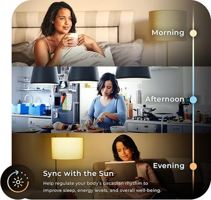 Globe Electric Wi-Fi Smart 4.5W (40W Equivalent) Straight Filament Tunable White Clear LED Light Bulb, No Hub Required, Voice Activated, Energy Star, 2000K - 5000K, Vintage Edison Style, 350 Lumns