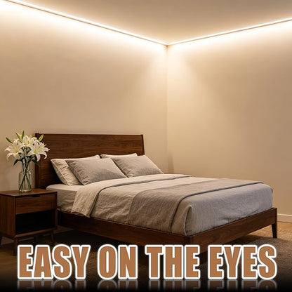 RadiantFlux 50Ft 4000K Flexible LED Strip Lights, Natural Glow Indoor Strips, Dimmable Super Bright Tape Lights for Living Room, Kitchen and Vanity Mirror