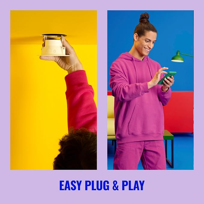 WiZ Connected 6-inch Slim Color Downlight - Pack of 4-2200K-6500K - Indoor - Connects to Your Existing Wi-Fi - Control with Voice or App - Matter Compatible