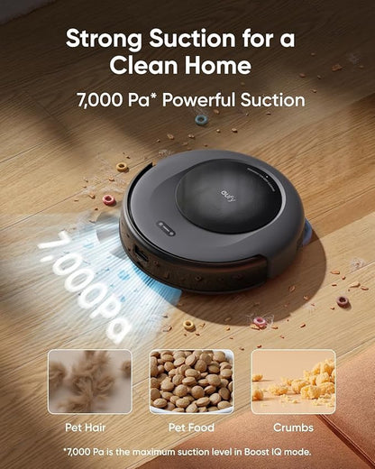 eufy Robot Vacuum Omni C20, Robot Vacuum and Mop Combo, Self Emptying, Auto Mop Washing and Auto Drying for Hands-Free Cleaning, 7000 Pa Powerful Suction (Renewed Acceptable)
