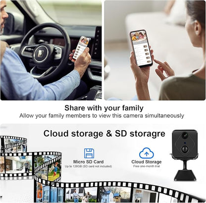 Mini Camera, 2K WiFi Ultra HD Indoor Surveillance Camera – Supports Remote Monitoring via Mobile App, Equipped with Motion Detection and Auto Night Vision, Ideal for Home and Office Security