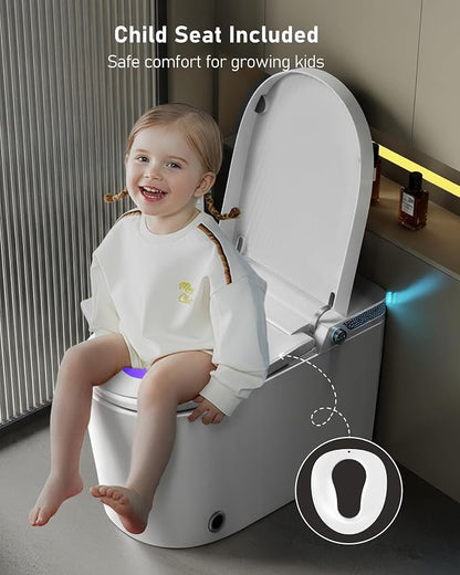Smart Toilet with Bidet Built-in: Bidet Toilet with 5L Tank, Dual Flush