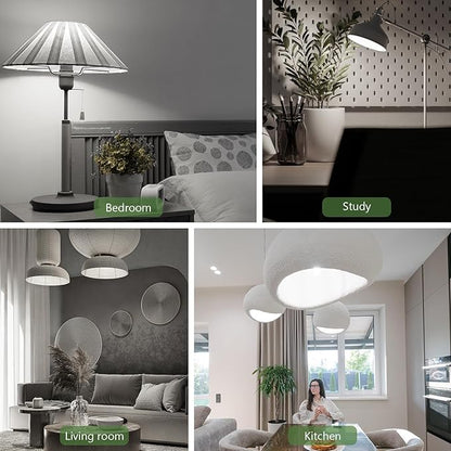 Sigalux A19 LED Light Bulbs, 60W Equivalent Daylight 5000K, 800 Lumens Non-Dimmable, Energy-Saving 9.5W E26 Medium Base Bulbs, Long-Lasting Home Lighting for Bedroom Living Room, 16 Pack