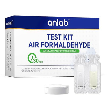 anlab™ Air Formaldehyde (HCHO) DIY Test Kit - Used for Air Quality Testing, Detector Used for Home, Residential, Business, Hotel, Hospital, School, Furniture, Auto (Pack of 1)