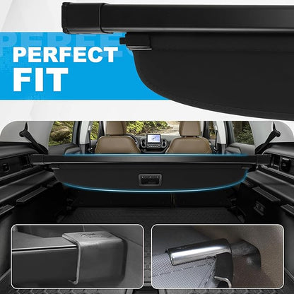 Retractable Cargo Cover Compatible with Ford Bronco Sport 2021 2022 2023 2024 2025 Rear Cargo Security Trunk Cover, Car Storage Privacy Screen Trunk Luggage Tonneau Security Shade Protector Cover