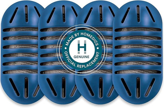 HoMedics Demineralization Cartridge for Ultrasonic Humidifiers – 4-Pack Humidifier Filter Replacements, Filters Mineral Deposits and Purifies Water in Air Humidifiers for Bedroom, Plants, Office Blue