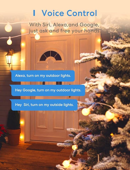 Meross Outdoor Smart Plug & Smart Light Bulb Compatible with Apple HomeKit