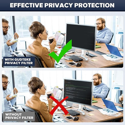 [2-Pack] HD Computer Privacy Screen 21.5 inch, Upgraded Computer Privacy Screen for 16:9 Widescreen Removable Anti Glare Computer Screen Cover and Blue Light UV-Blocking Screen Privacy Filter