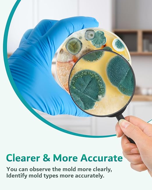 Mold Test Kit for Home - 4 Simple Detection Tests for HVAC, Surfaces & Indoor Air Quality, DIY Black Mold Detector Testing kit at Home, with Detailed Identification Guide & Free Lab Analysis